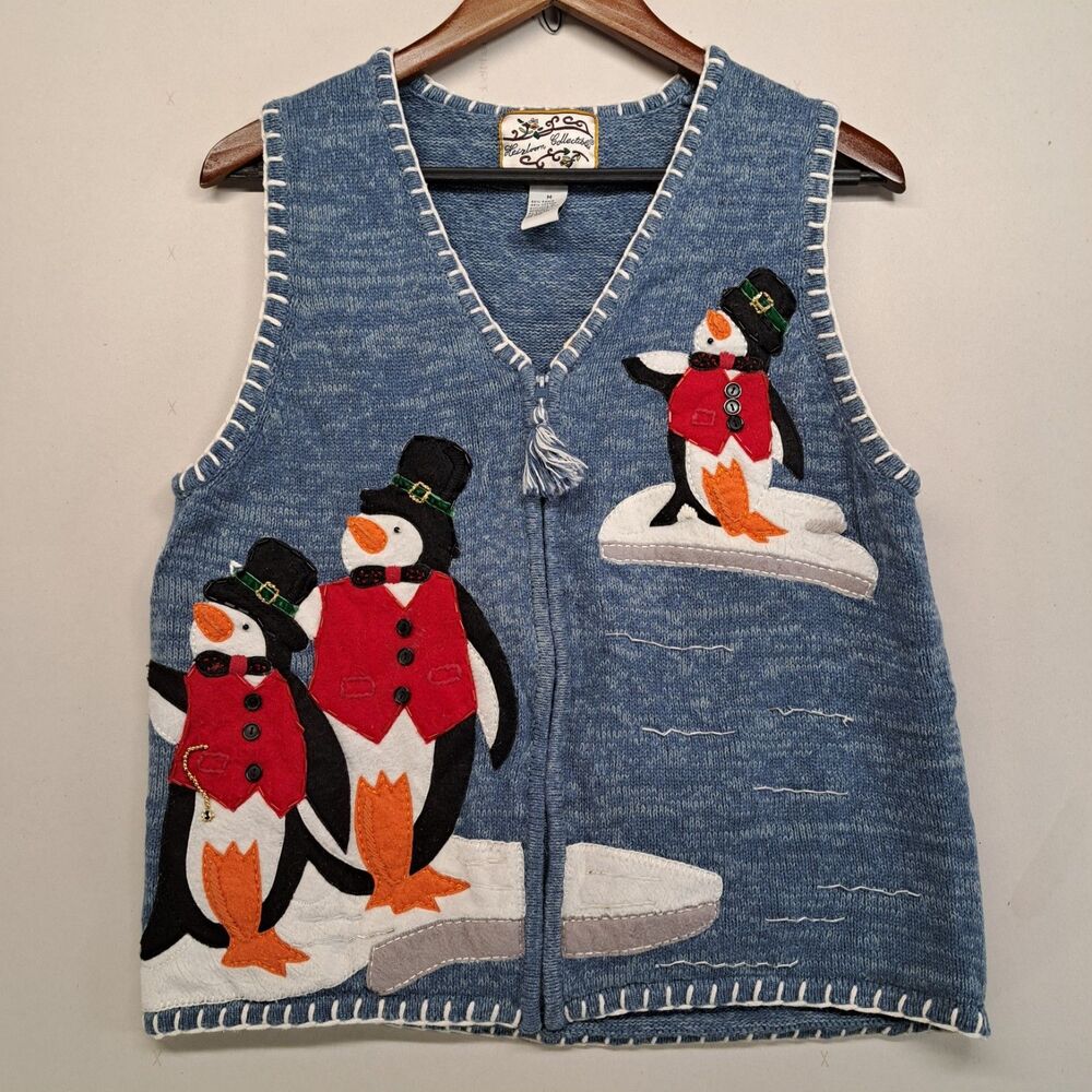 Heirloom Collectibles Christmas Holiday Sweater Vest Medium